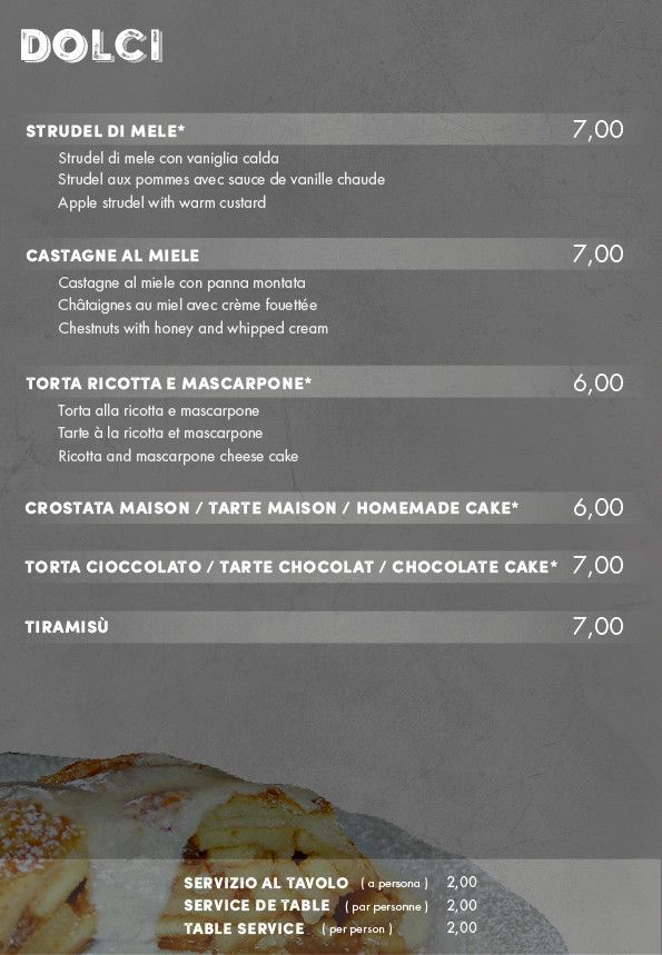 Dolci e Disclaimer